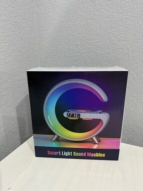 Smart Light Sound Machine - RGB Crescent G-Shaped Alarm